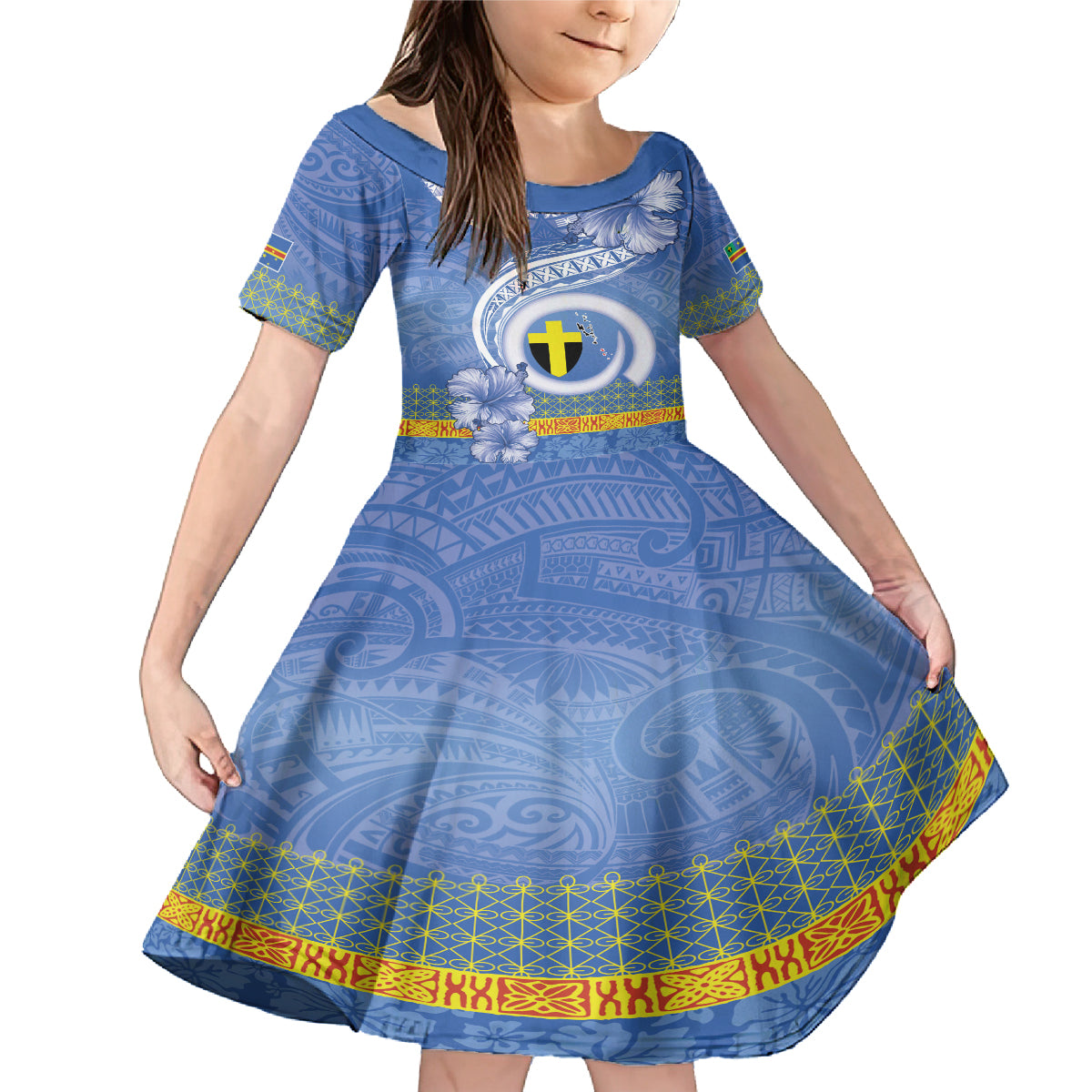 Tafea Vanuatu Family Matching Mermaid Dress and Hawaiian Shirt Hibiscus Sand Drawing with Pacific Pattern