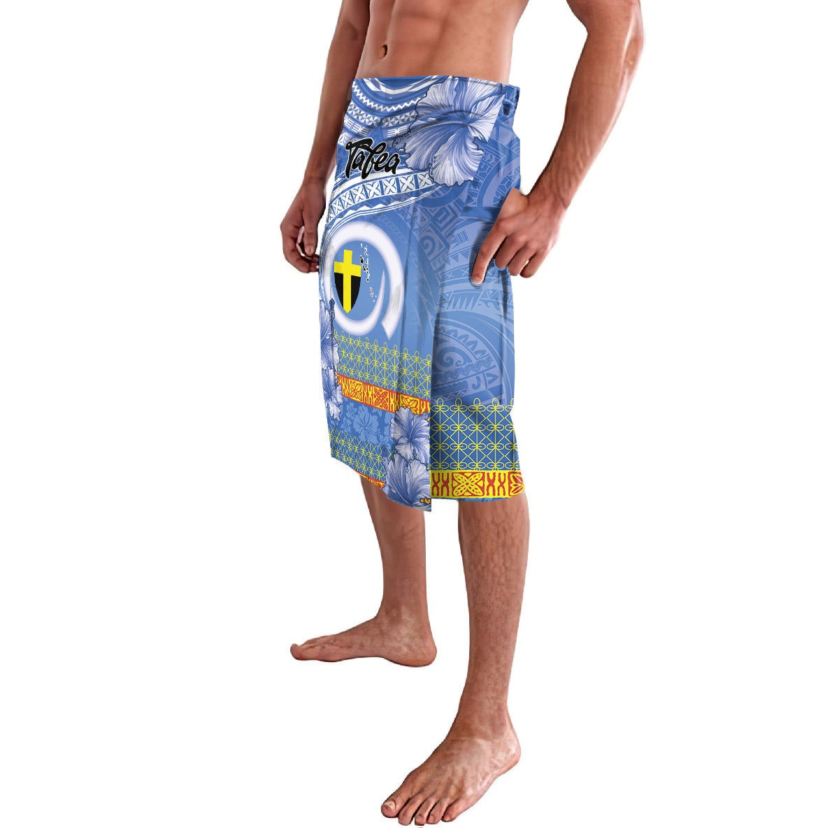 Tafea Vanuatu Lavalava Hibiscus Sand Drawing with Pacific Pattern