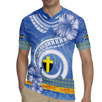 Tafea Vanuatu Rugby Jersey Hibiscus Sand Drawing with Pacific Pattern
