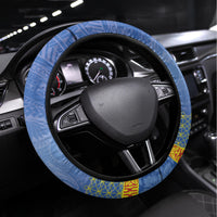 Tafea Vanuatu Steering Wheel Cover Hibiscus Sand Drawing with Pacific Pattern