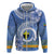 Tafea Vanuatu Zip Hoodie Hibiscus Sand Drawing with Pacific Pattern