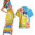 Torba Vanuatu Couples Matching Short Sleeve Bodycon Dress and Hawaiian Shirt Hibiscus Sand Drawing with Pacific Pattern