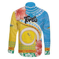 Torba Vanuatu Family Matching Mermaid Dress and Hawaiian Shirt Hibiscus Sand Drawing with Pacific Pattern