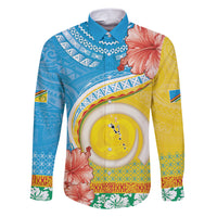 Torba Vanuatu Family Matching Short Sleeve Bodycon Dress and Hawaiian Shirt Hibiscus Sand Drawing with Pacific Pattern