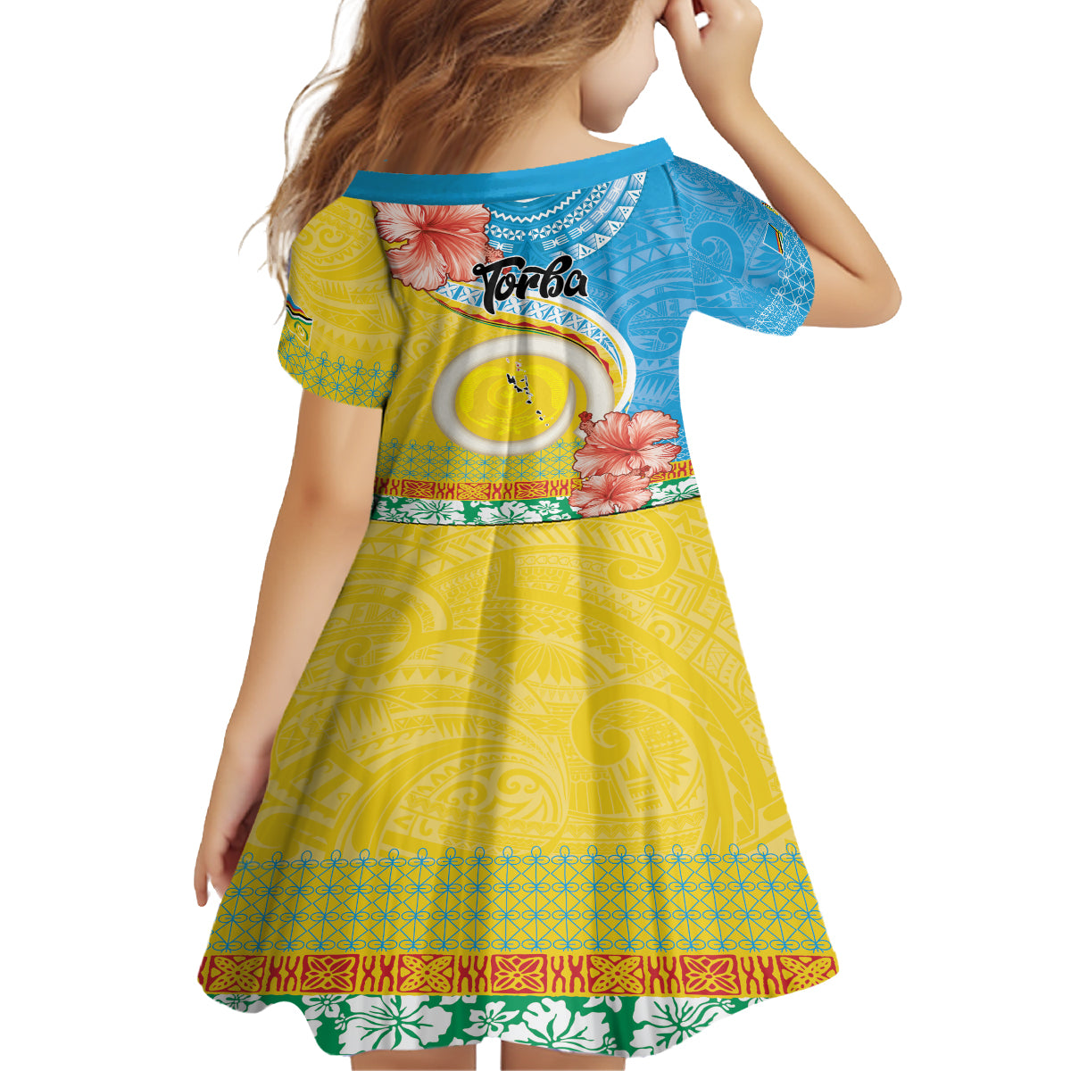 Torba Vanuatu Family Matching Tank Maxi Dress and Hawaiian Shirt Hibiscus Sand Drawing with Pacific Pattern