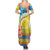 Torba Vanuatu Summer Maxi Dress Hibiscus Sand Drawing with Pacific Pattern