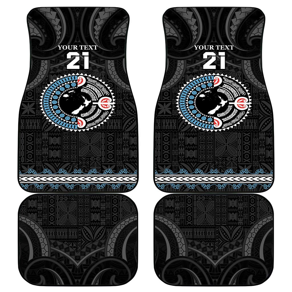 Custom Fiji and New Zealand Car Mats Maori Fern Mix Tapa Tribal Unique