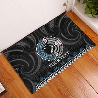 Custom Fiji and New Zealand Rubber Doormat Maori Fern Mix Tapa Tribal Unique LT9 - Polynesian Pride
