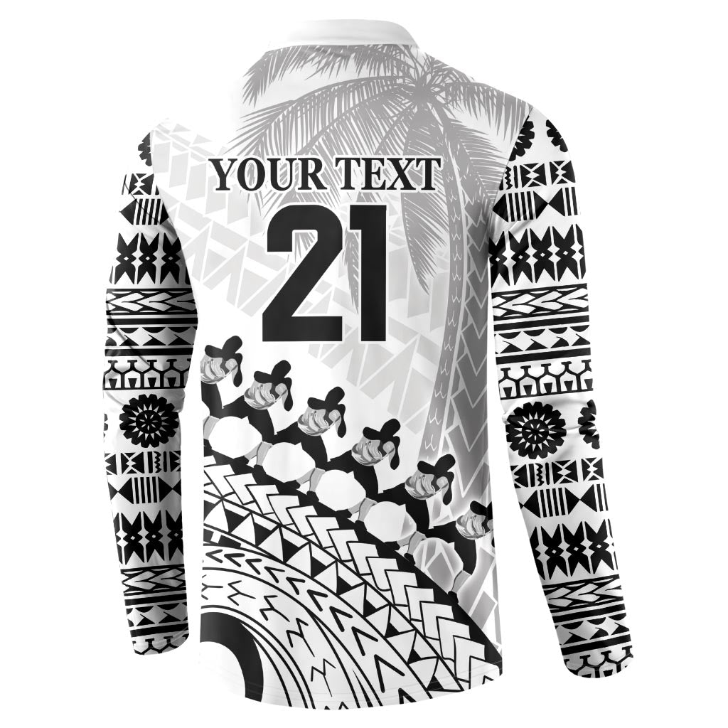 Custom Fiji Rugby Cibi Dance Button Sweatshirt Create History World Cup Sevens LT9 - Polynesian Pride