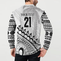 Custom Fiji Rugby Cibi Dance Button Sweatshirt Create History World Cup Sevens LT9 - Polynesian Pride