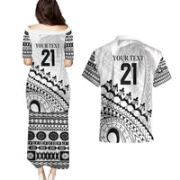 Custom Fiji Rugby Cibi Dance Couples Matching Puletasi and Hawaiian Shirt Create History World Cup Sevens