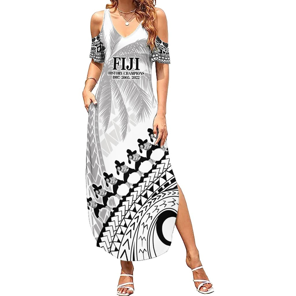 Custom Fiji Rugby Cibi Dance Family Matching Summer Maxi Dress and Hawaiian Shirt Create History World Cup Sevens