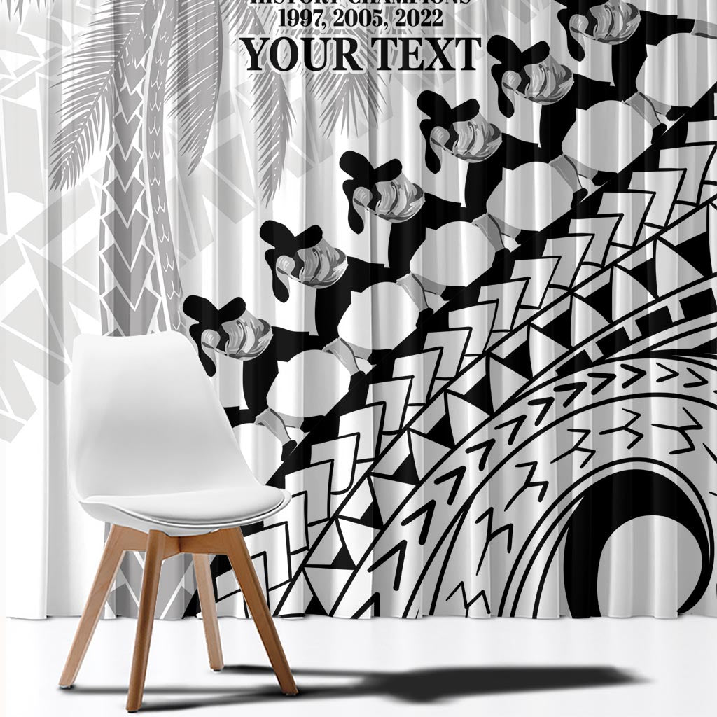 Custom Fiji Rugby Cibi Dance Window Curtain Create History World Cup Sevens