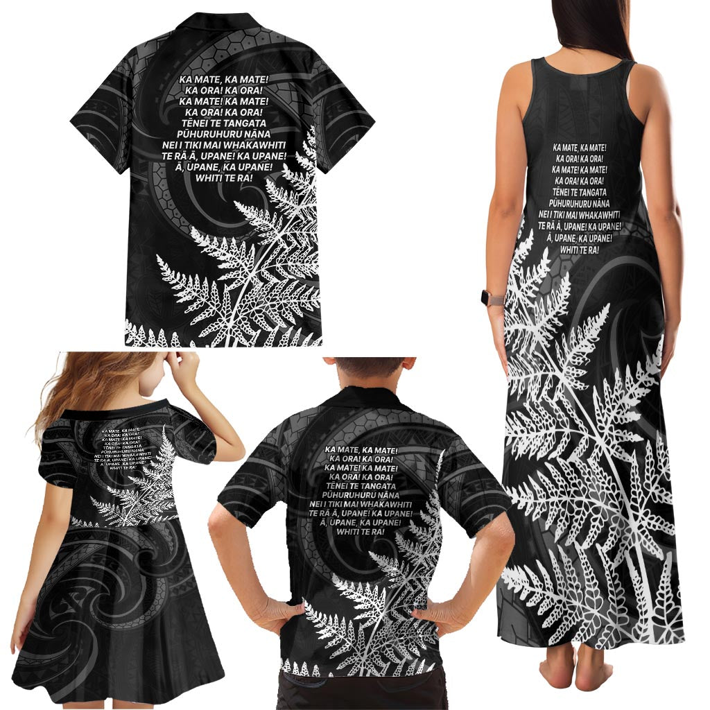 New Zealand Black Fern 7s Family Matching Tank Maxi Dress and Hawaiian Shirt History World Cup Sevens