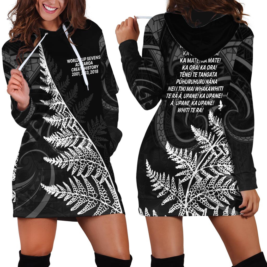 New Zealand Black Fern 7s Hoodie Dress History World Cup Sevens LT9 - Polynesian Pride