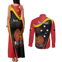 Personalised Papua Niugini Tok Pisin Wik Couples Matching Tank Maxi Dress and Long Sleeve Button Shirt