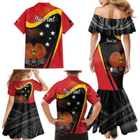 Personalised Papua Niugini Tok Pisin Wik Family Matching Mermaid Dress and Hawaiian Shirt