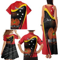 Personalised Papua Niugini Tok Pisin Wik Family Matching Tank Maxi Dress and Hawaiian Shirt