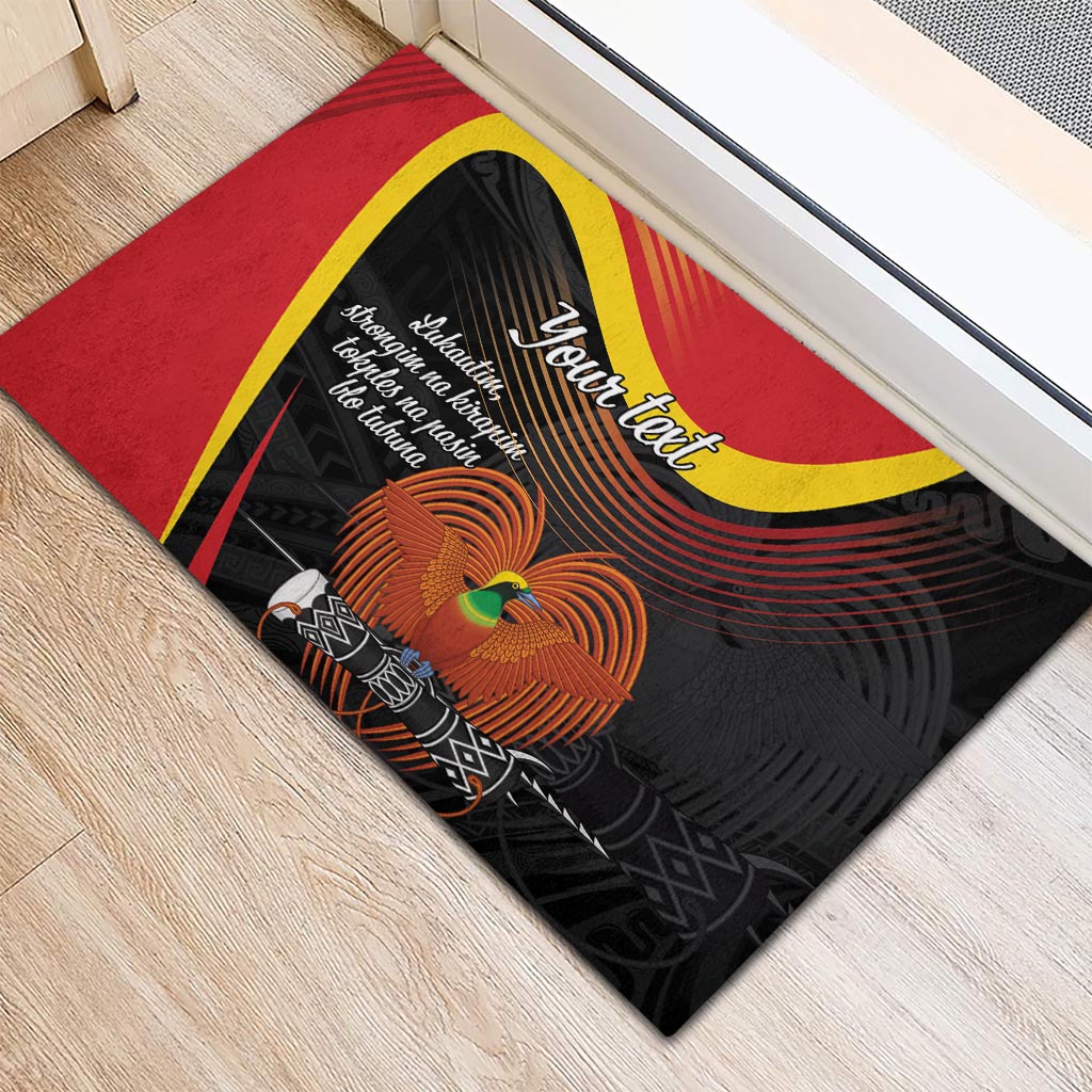 Personalised Papua Niugini Tok Pisin Wik Rubber Doormat