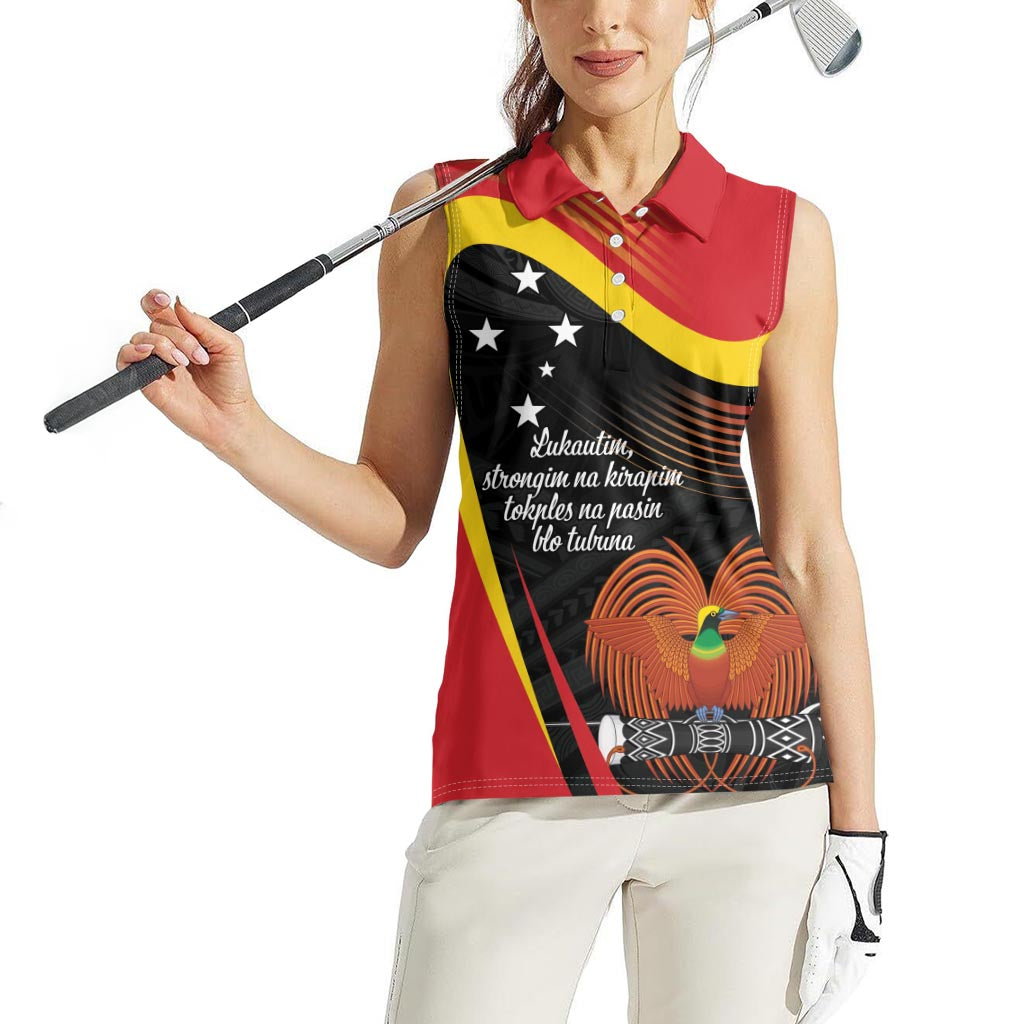 Personalised Papua Niugini Tok Pisin Wik Women Sleeveless Polo Shirt