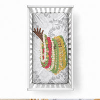 Hawaii Lei Kamehameha Baby Bed Cover Ke'oke'o Seamless Pattern Hibiscus Flower LT9 28 × 52 in White - Polynesian Pride
