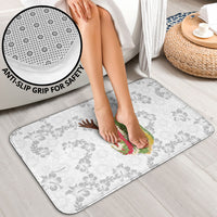 Hawaii Lei Kamehameha Bathroom Set Ke'oke'o Seamless Pattern Hibiscus Flower