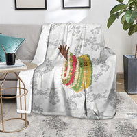Hawaii Lei Kamehameha Blanket Ke'oke'o Seamless Pattern Hibiscus Flower LT9 - Polynesian Pride