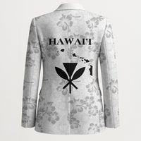 Hawaii Lei Kamehameha Blazer Ke'oke'o Seamless Pattern Hibiscus Flower LT9 - Polynesian Pride