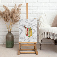 Hawaii Lei Kamehameha Canvas Wall Art Ke'oke'o Seamless Pattern Hibiscus Flower LT9 - Polynesian Pride