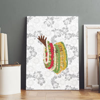 Hawaii Lei Kamehameha Canvas Wall Art Ke'oke'o Seamless Pattern Hibiscus Flower LT9 - Polynesian Pride