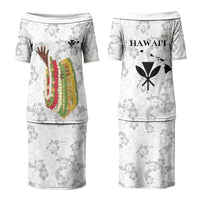 Hawaii Lei Kamehameha Couples Matching Puletasi and Hawaiian Shirt Ke'oke'o Seamless Pattern Hibiscus Flower LT9 - Polynesian Pride