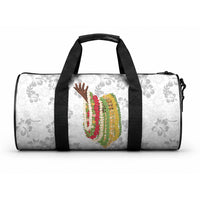 Hawaii Lei Kamehameha Duffle Bag Ke'oke'o Seamless Pattern Hibiscus Flower LT9 One size White - Polynesian Pride