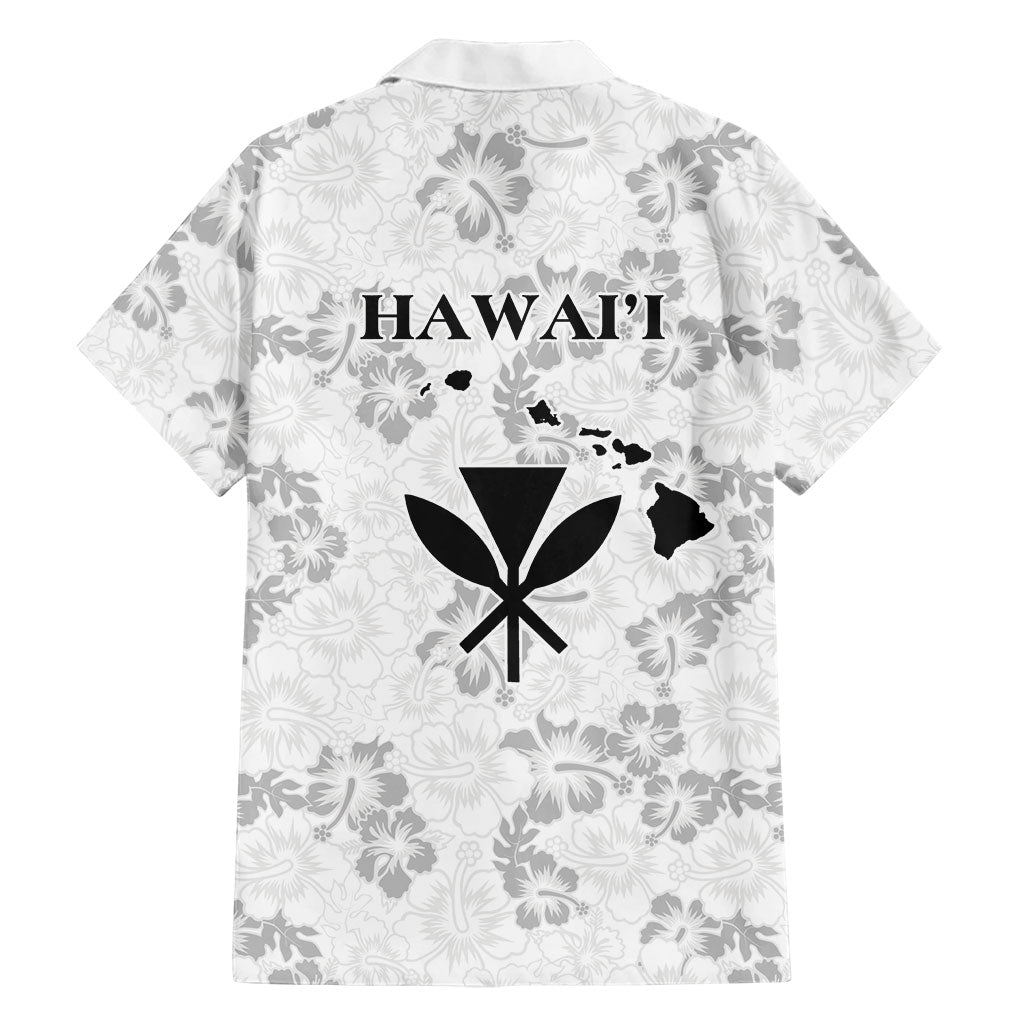 Hawaii Lei Kamehameha Family Matching Puletasi and Hawaiian Shirt Ke'oke'o Seamless Pattern Hibiscus Flower LT9 - Polynesian Pride
