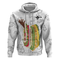 Hawaii Lei Kamehameha Hoodie Ke'oke'o Seamless Pattern Hibiscus Flower