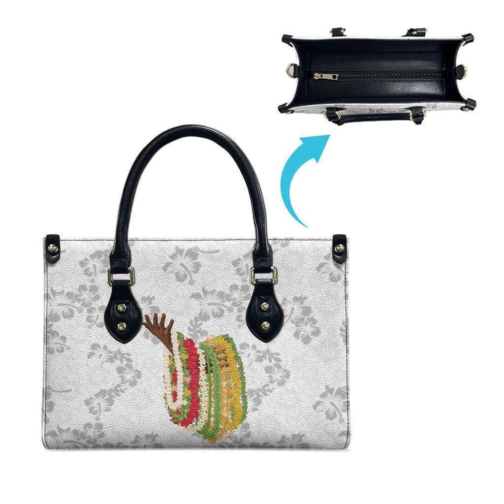 Hawaii Lei Kamehameha Leather Bag Ke'oke'o Seamless Pattern Hibiscus Flower