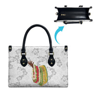 Hawaii Lei Kamehameha Leather Bag Ke'oke'o Seamless Pattern Hibiscus Flower