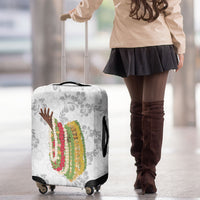 Hawaii Lei Kamehameha Luggage Cover Ke'oke'o Seamless Pattern Hibiscus Flower