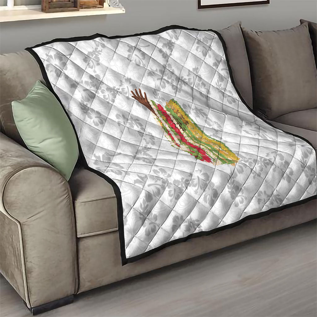 Hawaii Lei Kamehameha Quilt Ke'oke'o Seamless Pattern Hibiscus Flower