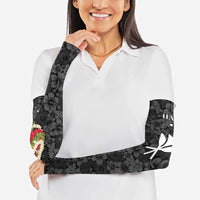 Hawaii Lei Kamehameha Arm Sleeves Ele'ele Seamless Pattern Hibiscus Flower