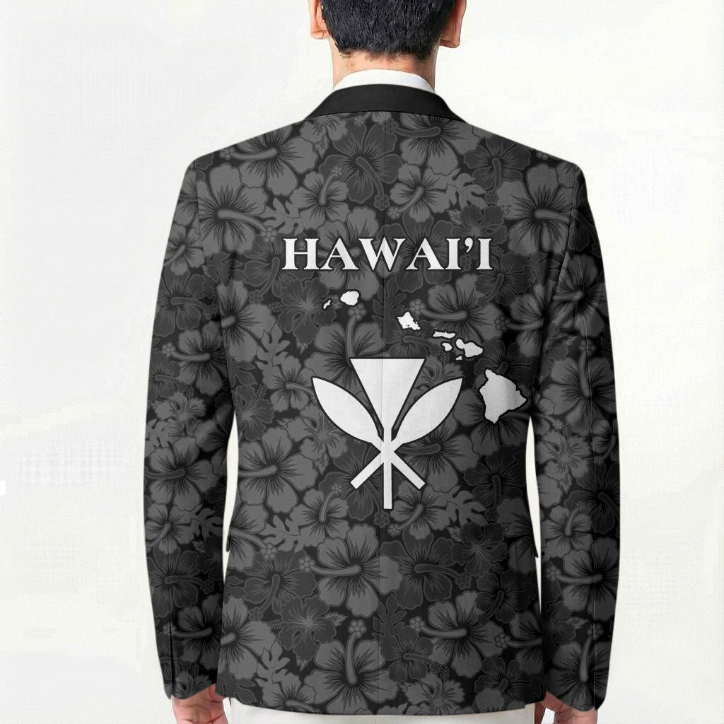 Hawaii Lei Kamehameha Blazer Ele'ele Seamless Pattern Hibiscus Flower