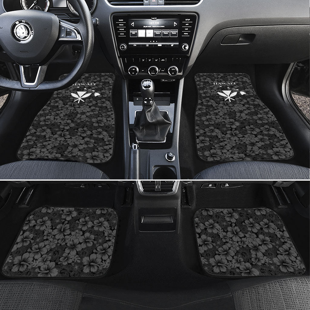 Hawaii Lei Kamehameha Car Mats Ele'ele Seamless Pattern Hibiscus Flower