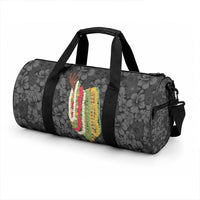 Hawaii Lei Kamehameha Duffle Bag Ele'ele Seamless Pattern Hibiscus Flower LT9 - Polynesian Pride