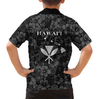 Hawaii Lei Kamehameha Family Matching Tank Maxi Dress and Hawaiian Shirt Ele'ele Seamless Pattern Hibiscus Flower