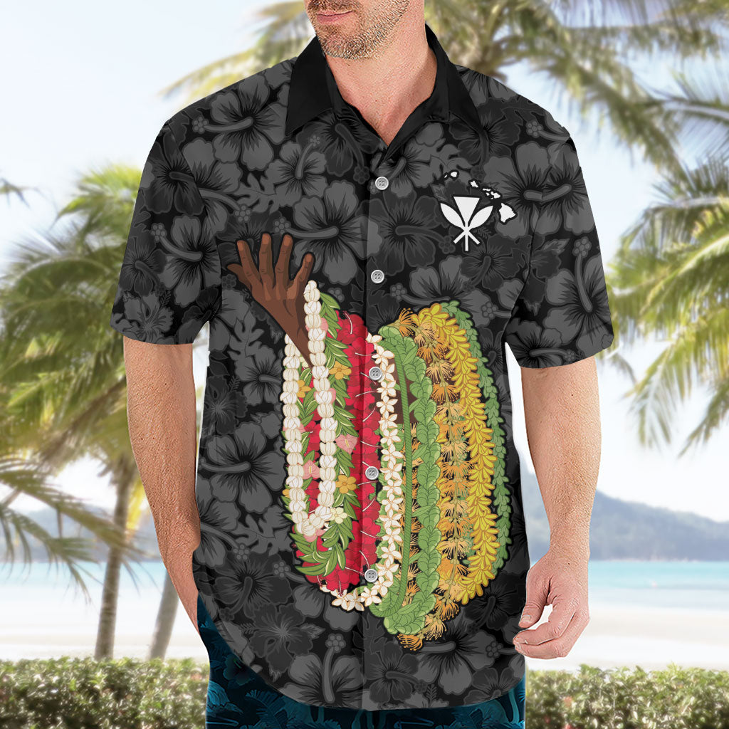 Hawaii Lei Kamehameha Hawaiian Shirt Ele'ele Seamless Pattern Hibiscus Flower