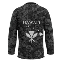 Hawaii Lei Kamehameha Hockey Jersey Ele'ele Seamless Pattern Hibiscus Flower LT9 - Polynesian Pride