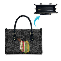 Hawaii Lei Kamehameha Leather Bag Ele'ele Seamless Pattern Hibiscus Flower
