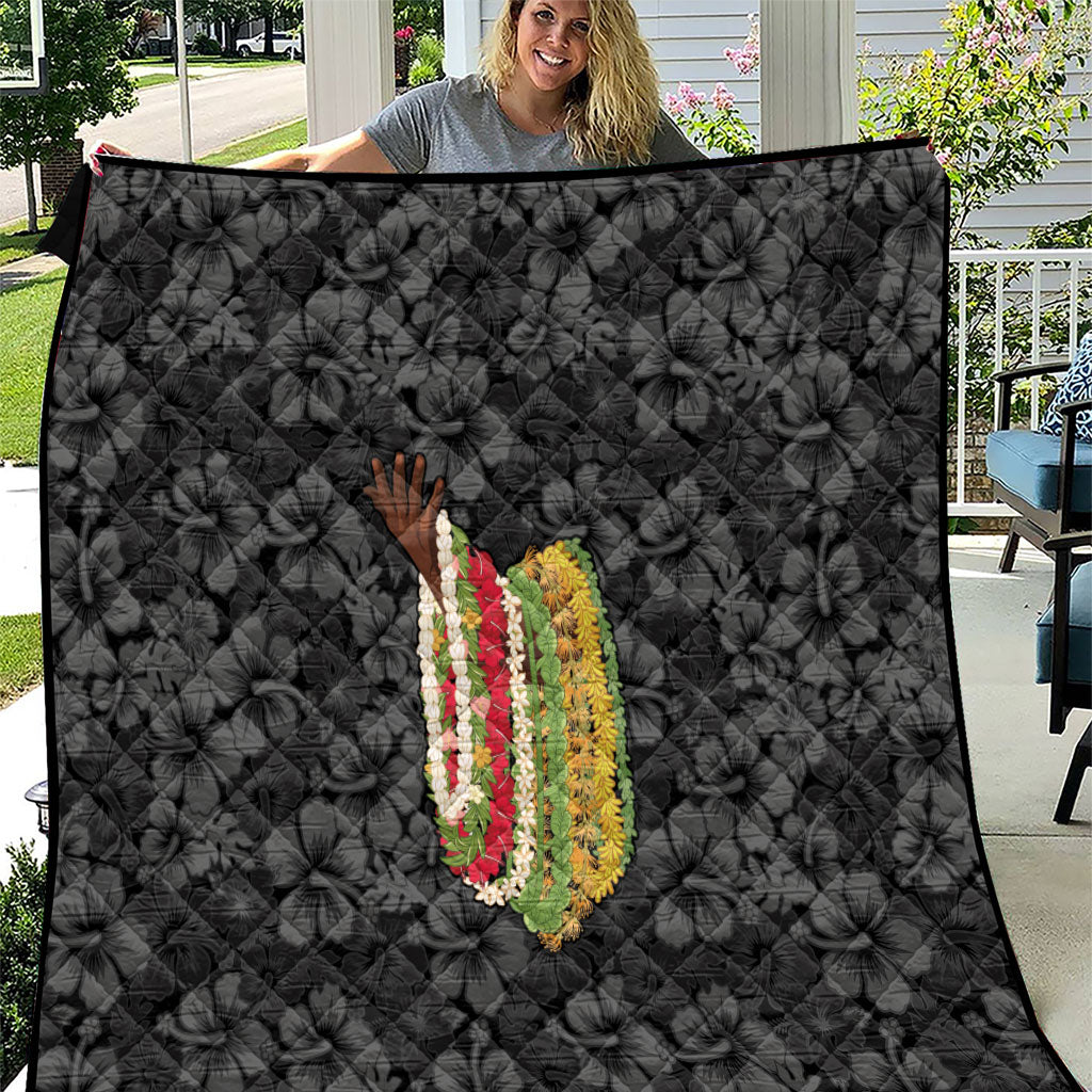 Hawaii Lei Kamehameha Quilt Ele'ele Seamless Pattern Hibiscus Flower