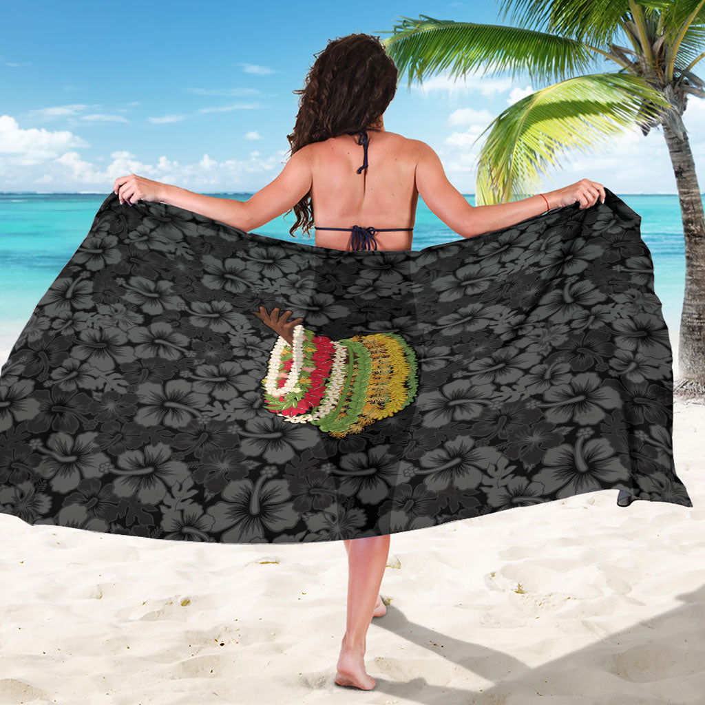 Hawaii Lei Kamehameha Sarong Ele'ele Seamless Pattern Hibiscus Flower LT9 - Polynesian Pride