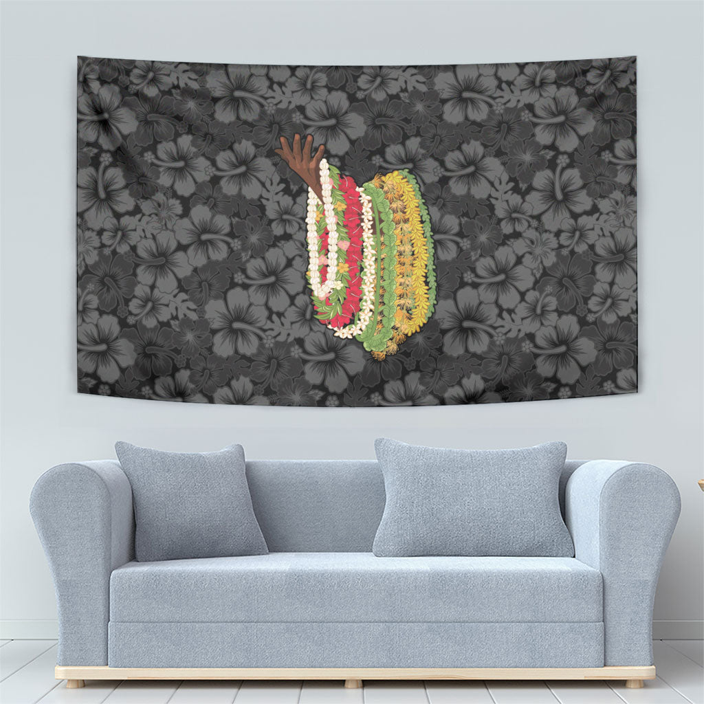 Hawaii Lei Kamehameha Tapestry Ele'ele Seamless Pattern Hibiscus Flower