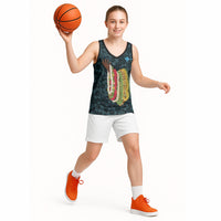 Hawaii Lei Kamehameha Basketball Jersey Uliuli Seamless Pattern Hibiscus Flower LT9 - Polynesian Pride